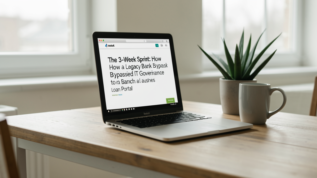 Photographic detail related to The 3-Week Sprint: How a Legacy Bank Bypassed IT Governance to Launch a Loan Portal