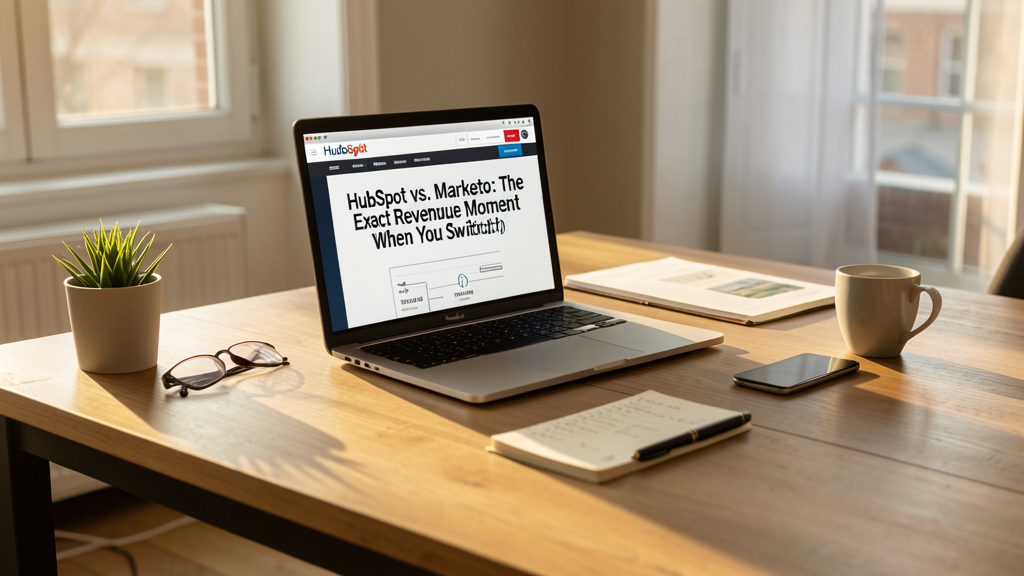 Editorial image illustrating HubSpot vs. Marketo: The Exact Revenue Moment When You Switch