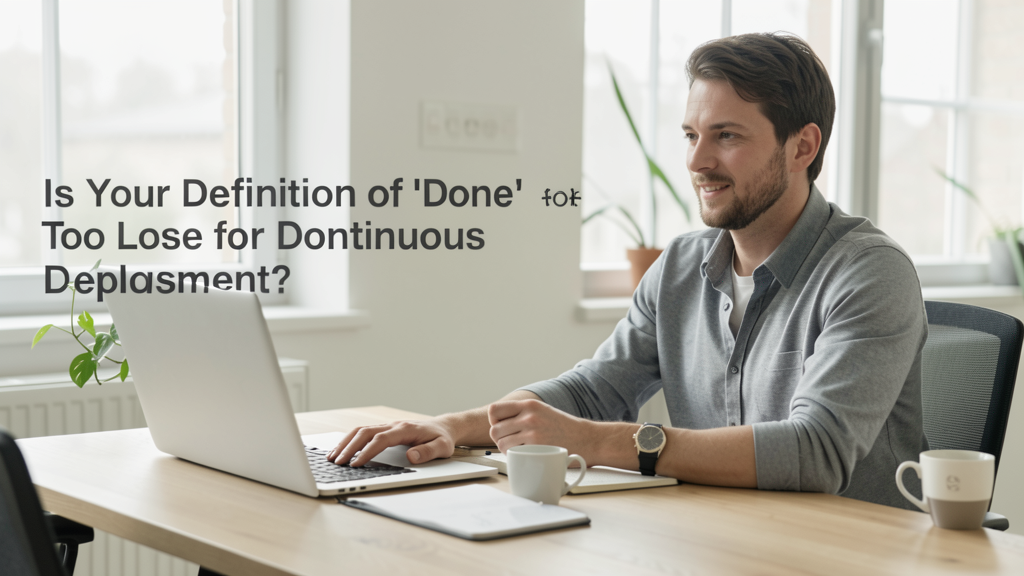 Editorial image illustrating Is Your Definition of 'Done' Too Loose for Continuous Deployment?