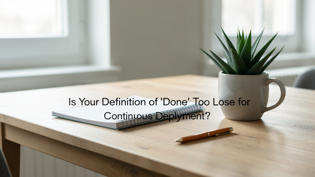 Photographic detail related to Is Your Definition of 'Done' Too Loose for Continuous Deployment?